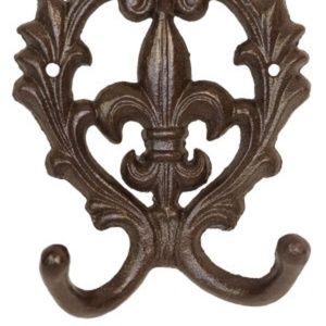 Cast Iron Fleur De Lis & Scrolls Wall Hooks - Keys